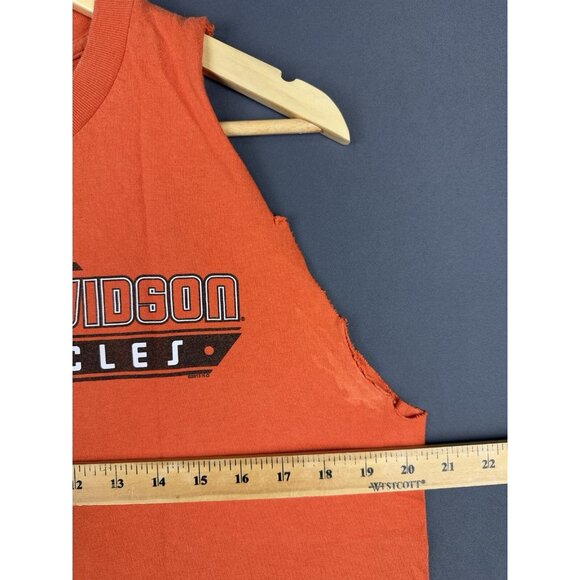 Vintage Y2K Harley Davidson Century Medina Ohio Live Ride 1 American Flag Orange - Picture 8 of 9